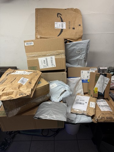Large box unclaimed mail - box,